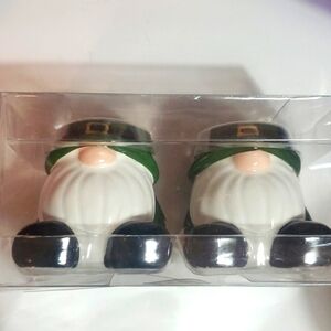 St. Patrick's Day Themed Whimsical Gnome Salt and Pepper Shakers